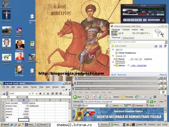 beheeeee desktop-ul lui gigi becali